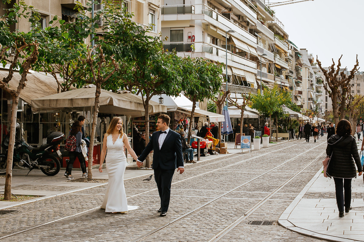 sesja ślubna na ulicach Aten
