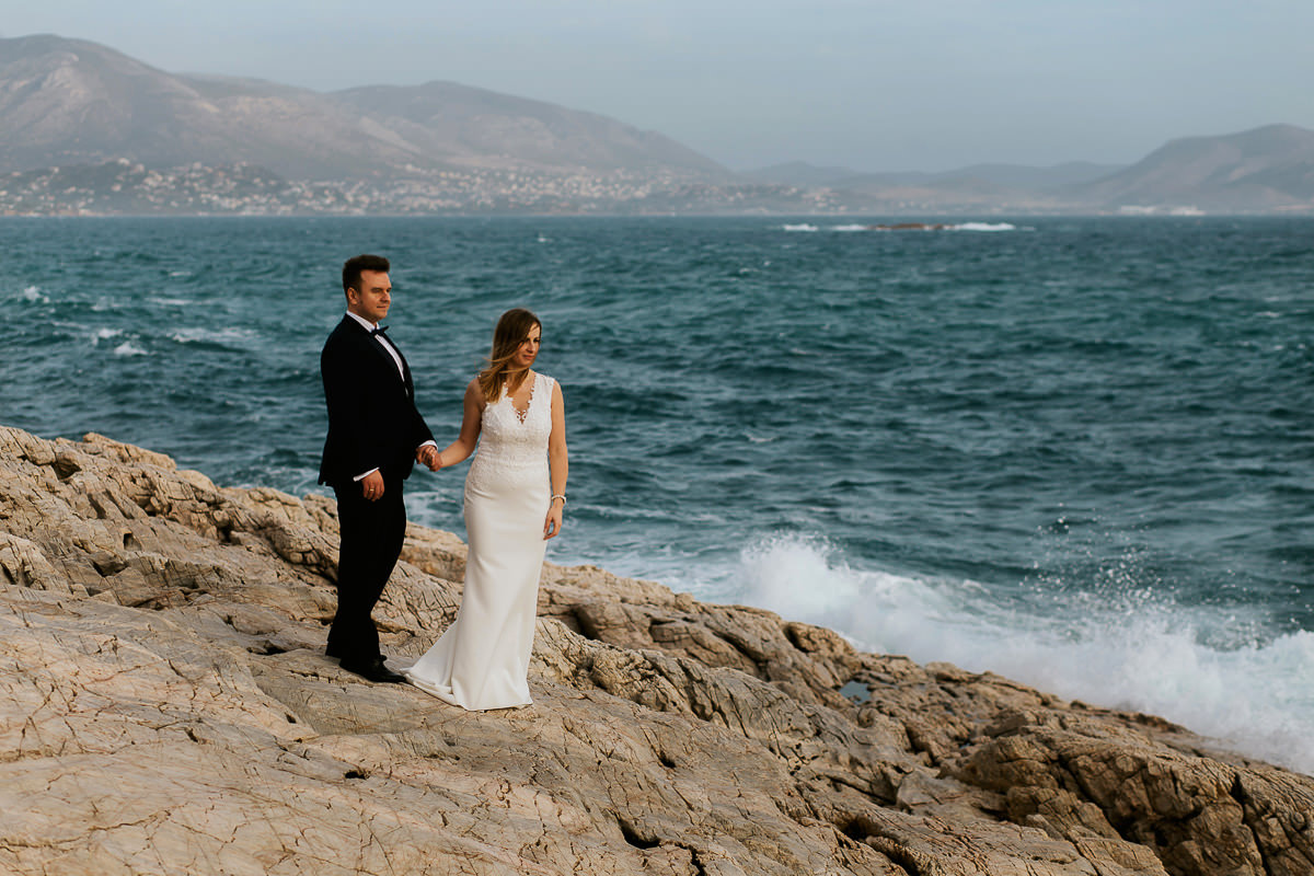 sesja ślubna nad morzem w Grecji Rodos